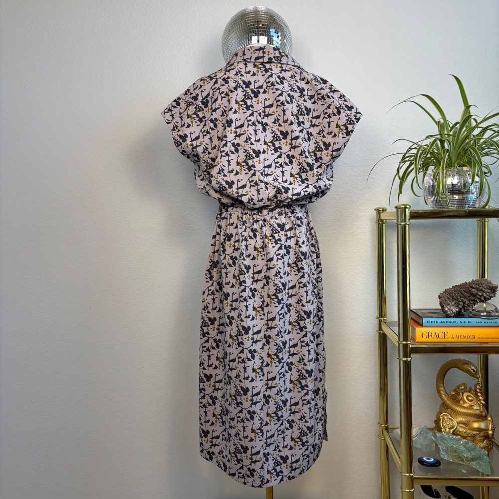 REI Co-op Sun Up Shirt Dress Grey Lilac Floral UPF 50 Medium Gorpcore Outdoor - Picture 5 of 16